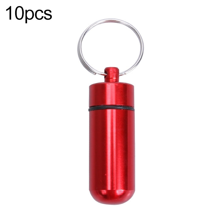 10 cái lọ thuốc cứu thương bằng hợp kim nhôm chống nước có khóa móc chìa khóa
