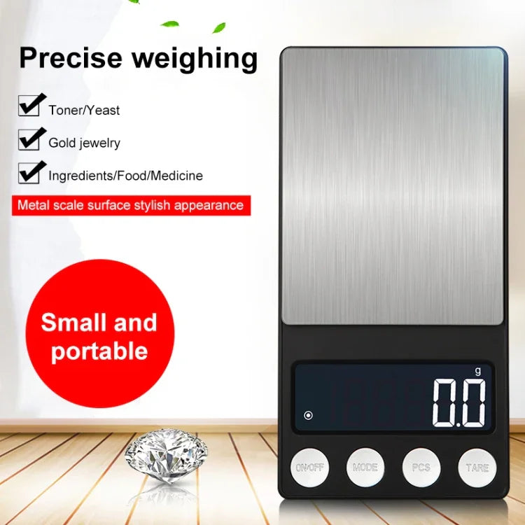 Cân điện tử mini chính xác cao cho trang sức và thuốc, 500g/0.1g, 100g/0.01g, 200g/0.01g, 300g/0.01g, 500g/0.01g, 1000g/0.1g