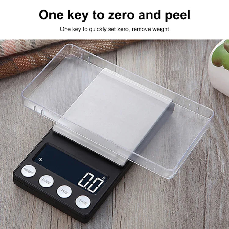 Cân điện tử mini chính xác cao cho trang sức và thuốc, 500g/0.1g, 100g/0.01g, 200g/0.01g, 300g/0.01g, 500g/0.01g, 1000g/0.1g