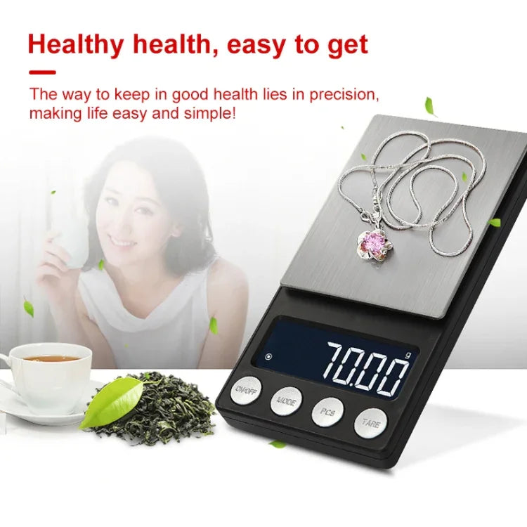 Cân điện tử mini chính xác cao cho trang sức và thuốc, 500g/0.1g, 100g/0.01g, 200g/0.01g, 300g/0.01g, 500g/0.01g, 1000g/0.1g