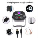 Đèn Laser Mini Kích Hoạt Bằng Giọng Nói Sạc USB MN-R60 Đèn LED Laser Giải Trí Gia Đình Giáng Sinh Đèn Sân Khấu