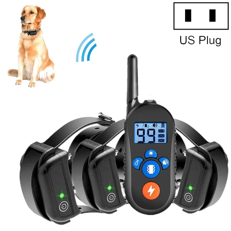 Vòng cổ điện sốc điều khiển từ xa 800m Bark Stopper Rung cảnh báo, thiết bị huấn luyện chó chống nước điện tử, 556-1, 556-2, 556-3
