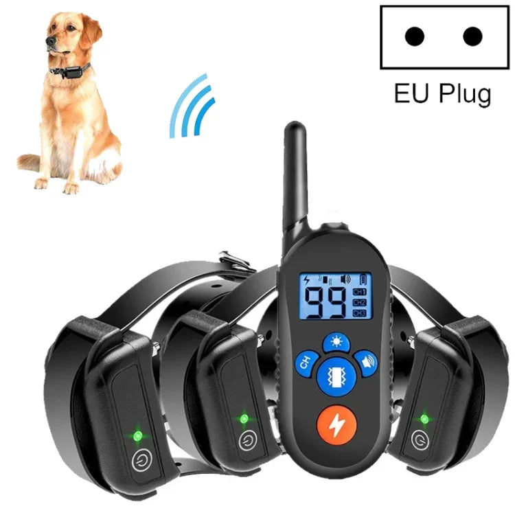 Vòng cổ điện sốc điều khiển từ xa 800m Bark Stopper Rung cảnh báo, thiết bị huấn luyện chó chống nước điện tử, 556-1, 556-2, 556-3