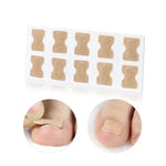 10 miếng dán chỉnh hình móng không keo, miếng lót rãnh móng chân, đáy trong suốt, đáy trắng, đáy xanh dương