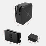 Bộ Chân Đế Adapter AC Đa Năng Chiếu và Sạc Hỗ Trợ Android/PC/Lite Cho Switch, Màu Đen + Phích Cắm US, Màu Đen + Phích Cắm EU, Màu Đen + Phích Cắm UK