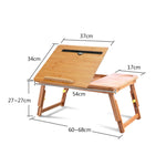 Bàn laptop gập cho giường có khe cắm thẻ, loại nâng, bàn máy tính cho người lười, nhỏ (50cm) có ngăn kéo, trung bình (54cm) có ngăn kéo, lớn (72cm) có ngăn kéo