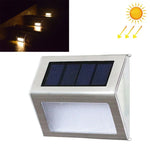 2 chiếc đèn tường cầu thang ngoài trời bằng thép không gỉ năng lượng mặt trời 3 LED, 3 LED / 2 chiếc