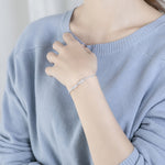 Vòng tay bạc 925 nơ thắt dành cho nữ co giãn