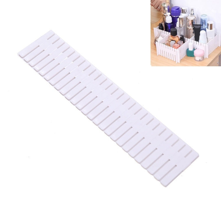 Tấm phân chia ngăn kéo nhựa có thể kết hợp tự do để phân loại lưu trữ, 4 cái/gói, 37x7cm, 47x7cm