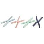 Miếng lót nồi silicon gấp hình chữ X dày, cách nhiệt nhà bếp, đế lót bàn chịu nhiệt cao, màu xanh lá, xanh dương, cam, xám đậm