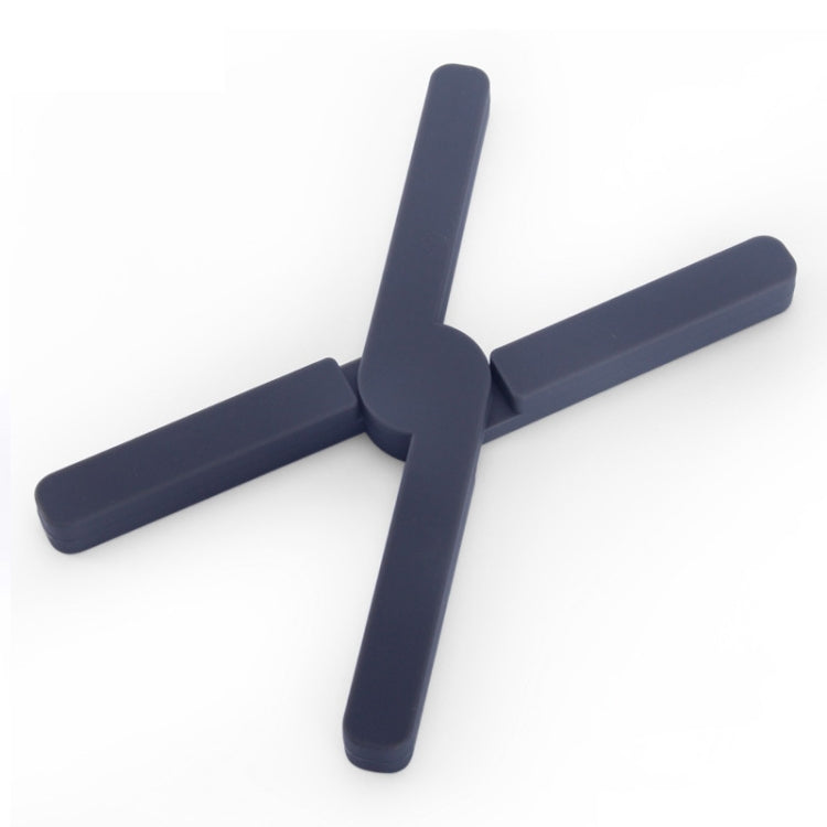 Miếng lót nồi silicon gấp hình chữ X dày, cách nhiệt nhà bếp, đế lót bàn chịu nhiệt cao, màu xanh lá, xanh dương, cam, xám đậm