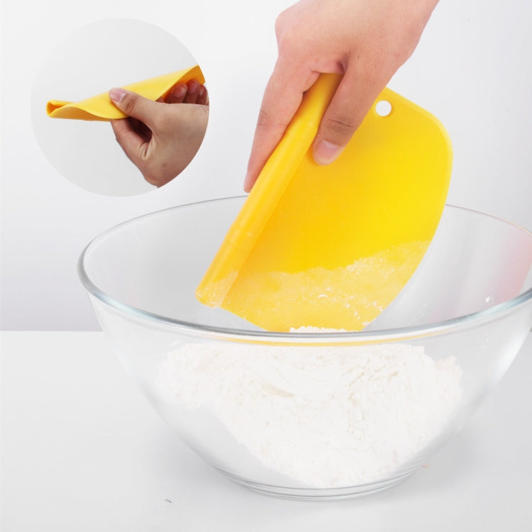 Dụng cụ cắt bột bằng thép không gỉ có thước đo, bộ 2 cái dao cắt mì (màu vàng)