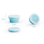Hộp cơm gấp di động dùng được trong lò vi sóng, hộp cơm tròn silicon, giao màu ngẫu nhiên, dung tích: 350ml, 350ml, 500ml, 800ml, 1200ml
