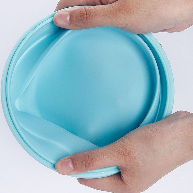 Hộp cơm gấp di động dùng được trong lò vi sóng, hộp cơm tròn silicon, giao màu ngẫu nhiên, dung tích: 350ml, 350ml, 500ml, 800ml, 1200ml