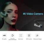 ORDRO EP7 Camera thể thao thông minh quay video trực tiếp 4K gắn đầu tự động lấy nét, Không có điều khiển từ xa, Có điều khiển từ xa