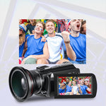 ORDRO AC5 Camera quay phim kỹ thuật số DV WiFi 4K HD tầm nhìn ban đêm zoom quang học 12X, Tiêu chuẩn, Tiêu chuẩn + Micro, Tiêu chuẩn + Micro + Giá đỡ cầm tay, Tiêu chuẩn + Micro + Đèn chiếu sáng