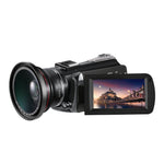 ORDRO AC5 Camera quay phim kỹ thuật số DV WiFi 4K HD tầm nhìn ban đêm zoom quang học 12X, Tiêu chuẩn, Tiêu chuẩn + Micro, Tiêu chuẩn + Micro + Giá đỡ cầm tay, Tiêu chuẩn + Micro + Đèn chiếu sáng