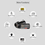 ORDRO AC5 Camera quay phim kỹ thuật số DV WiFi 4K HD tầm nhìn ban đêm zoom quang học 12X, Tiêu chuẩn, Tiêu chuẩn + Micro, Tiêu chuẩn + Micro + Giá đỡ cầm tay, Tiêu chuẩn + Micro + Đèn chiếu sáng