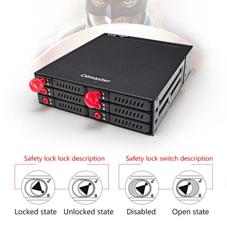 Hộp ổ cứng ổ quang sáu khay OImaster MR-6601, MR-6601