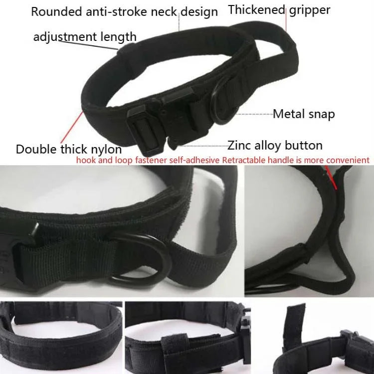 Vòng Cổ Dẫn Chó Nylon Dày Cho Chó Cỡ Lớn Và Trung Bình, M, L, XL