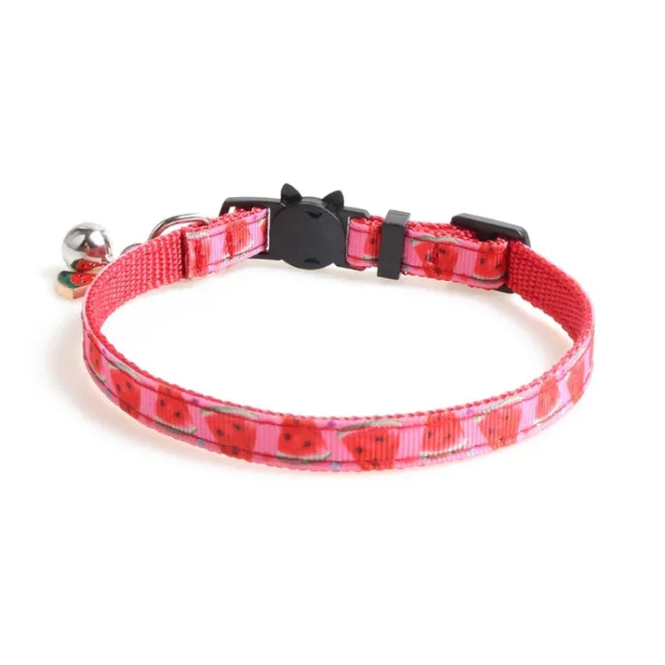 Vòng Cổ Mèo Dây Đai Trái Cây Kèm Chuông Phụ Kiện Vòng Cổ Thú Cưng, 1x28cm