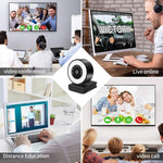 X98 Camera đèn chiếu sáng HD không cần driver USB với Microphone, 720P, 1080P, 2K Tự động lấy nét