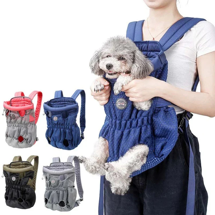 Balo đi chơi cho thú cưng Doglemi, túi đeo vai ngực cho chó, túi lưới thoáng khí cho chó mèo, M, L