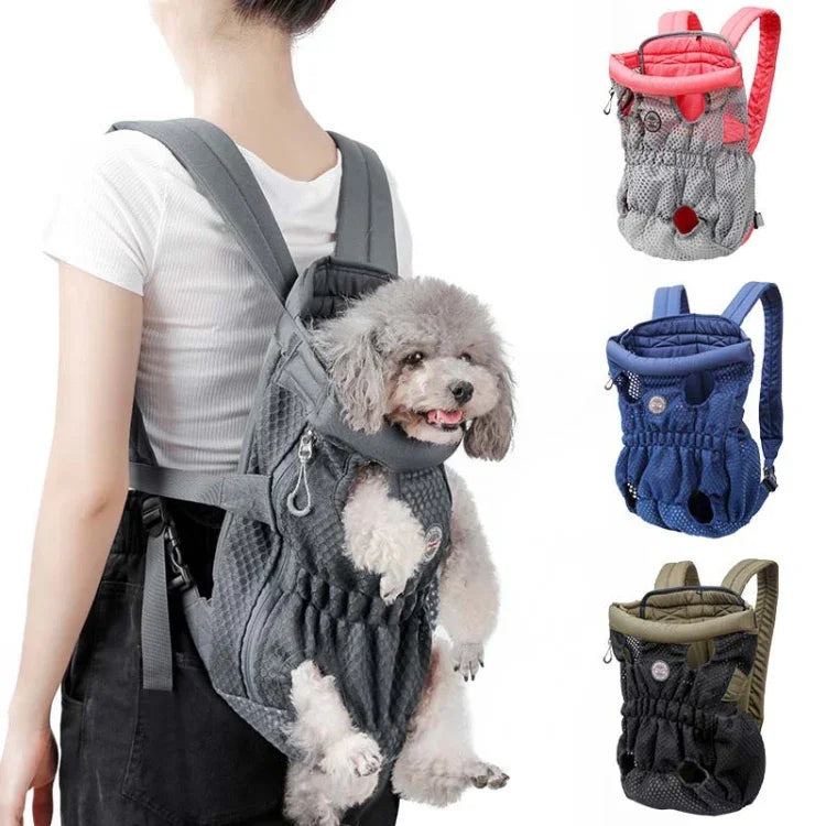 Balo đi chơi cho thú cưng Doglemi, túi đeo vai ngực cho chó, túi lưới thoáng khí cho chó mèo, M, L