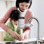 Vòi nước nóng điện Zoosen loại kết nối vòi nước nóng tức thì, phích cắm CN, kiểu: Trắng + chống rò rỉ, trắng, có đầu nối vòi sen, trắng + chống rò rỉ