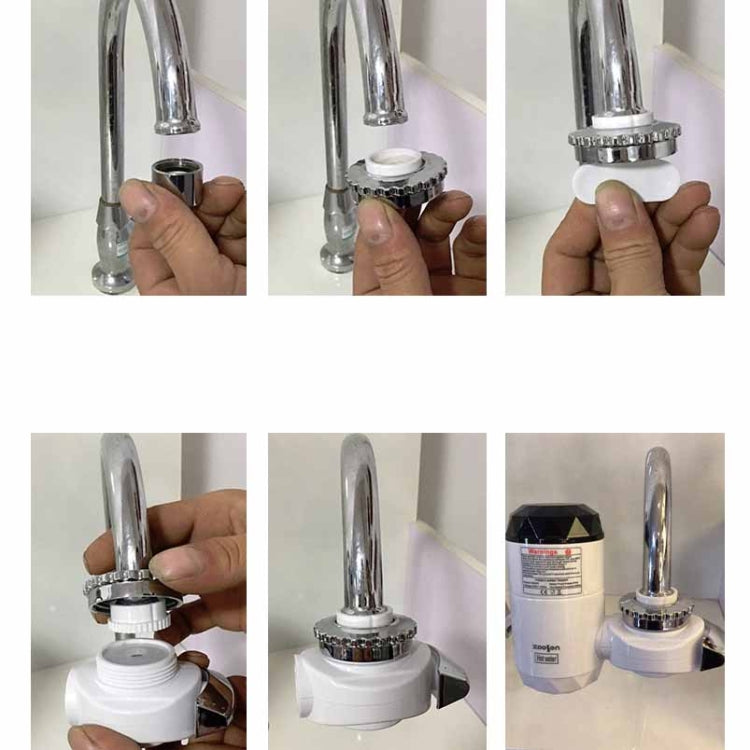 Vòi nước nóng điện Zoosen loại kết nối vòi nước nóng tức thì, phích cắm CN, kiểu: Trắng + chống rò rỉ, trắng, có đầu nối vòi sen, trắng + chống rò rỉ