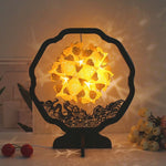 Đèn giấy nghệ thuật ánh sáng và bóng, đèn chạm khắc giấy DIY thủ công sáng tạo, đèn bàn nhỏ hình tròn, hình quạt, hình cung