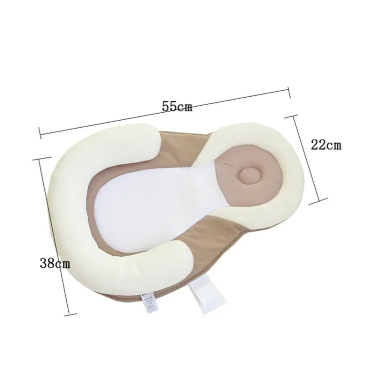 Gối cho bé sơ sinh, đệm gối định vị giấc ngủ cho bé, chống bẹt đầu, gối chống lật