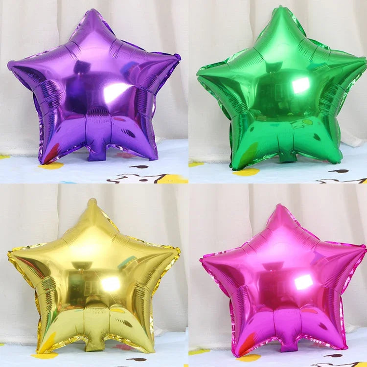 26 cái bóng bay giấy nhôm hình ngôi sao 18 inch trang trí ngày lễ trong nước, giao màu ngẫu nhiên, bóng bay giấy nhôm
