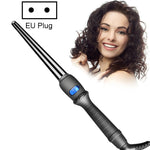 Máy uốn tóc LCD hình nón ống đơn men gốm hoa lê hình nón, 19mm EU, 25mm EU, 25mm US, 19mm US, 32mm EU