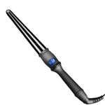 Máy uốn tóc LCD hình nón ống đơn men gốm hoa lê hình nón, 19mm EU, 25mm EU, 25mm US, 19mm US, 32mm EU