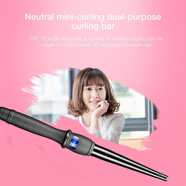 Máy uốn tóc LCD hình nón ống đơn men gốm hoa lê hình nón, 19mm EU, 25mm EU, 25mm US, 19mm US, 32mm EU