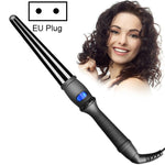 Máy uốn tóc LCD hình nón ống đơn men gốm hoa lê hình nón, 19mm EU, 25mm EU, 25mm US, 19mm US, 32mm EU