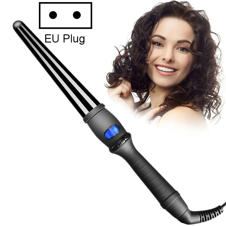 Máy uốn tóc LCD hình nón ống đơn men gốm hoa lê hình nón, 19mm EU, 25mm EU, 25mm US, 19mm US, 32mm EU