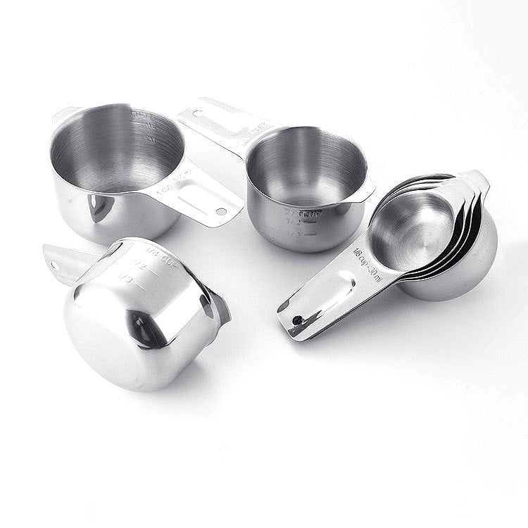 Bộ cốc đo 7 trong 1 bằng thép không gỉ 304, bộ thìa đo 7 trong 1