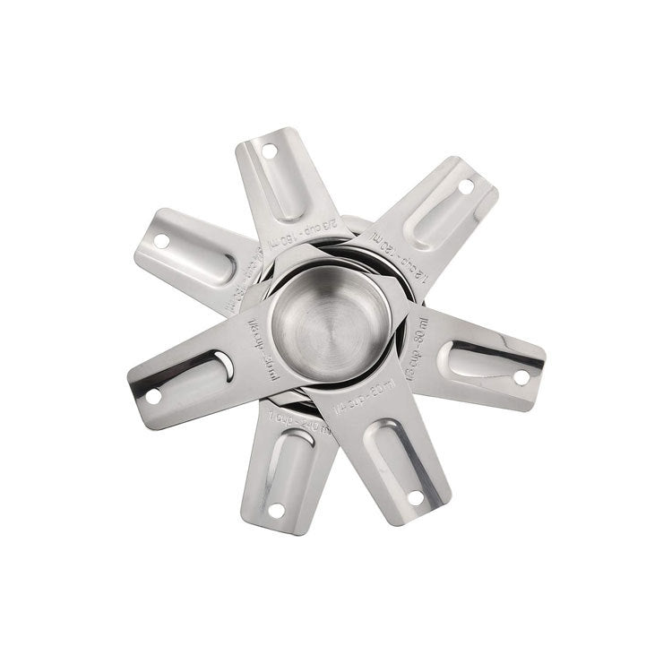 Bộ cốc đo 7 trong 1 bằng thép không gỉ 304, bộ thìa đo 7 trong 1
