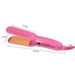Máy uốn tóc gợn sóng gốm chuyên nghiệp 220V, Xanh dương, Hồng, Đỏ, Đỏ hồng, Trắng
