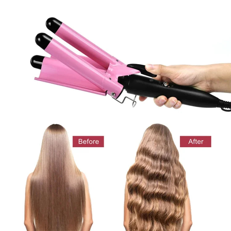 Máy uốn tóc gợn sóng gốm tự động 20-32m 3 thùng, Dụng cụ uốn tóc sóng lớn, 32mm
