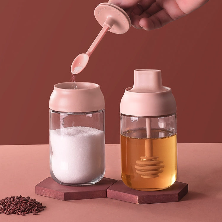 3 cái nắp chống ẩm kiểu Macaron, thìa, lọ gia vị thủy tinh có nhãn, lọ gia vị, lọ mật ong, lọ dầu có chổi quét