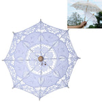 Ô dù ren cô dâu dùng làm đạo cụ chụp ảnh cưới, dài 26cm/đường kính 29cm, dài 43cm/đường kính 45cm