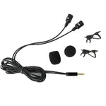 Microphone Lavalier có dây, micro condenser đầu đôi, micro cho hai người hát live trên điện thoại, micro K Song, túi 515PU