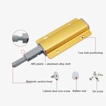 3 cái bộ đẩy kéo cửa tủ quần áo tay cầm tự do hợp kim nhôm, màu vàng, màu bạc