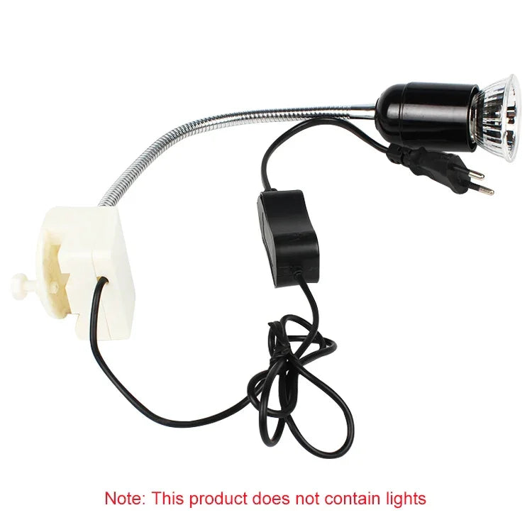 Đèn UVB cho rùa holder đèn sưởi phổ quang đầy đủ ánh sáng mặt trời cho thú cưng, Phích cắm EU, Phích cắm EU