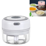 Dụng cụ nghiền tỏi điện USB sạc lại, máy nghiền thức ăn bổ sung, máy nghiền tỏi inox, thiết bị bóc tỏi không dây mini, màu xanh lá, trắng