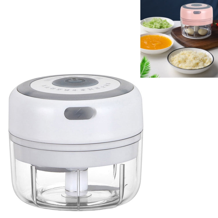 Dụng cụ nghiền tỏi điện USB sạc lại, máy nghiền thức ăn bổ sung, máy nghiền tỏi inox, thiết bị bóc tỏi không dây mini, màu xanh lá, trắng