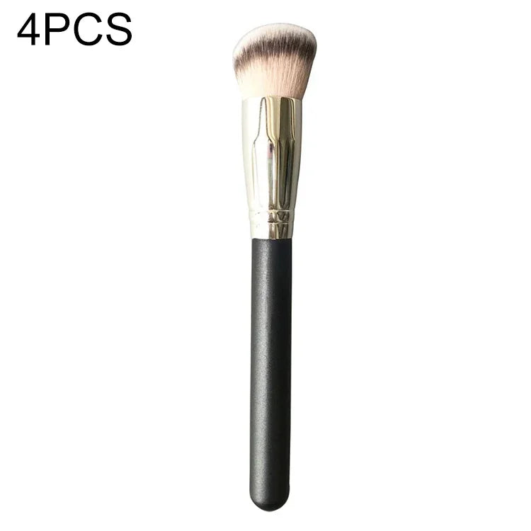 Bộ 4 cọ trang điểm lông tổng hợp cán gỗ, cọ nền 191, cọ che khuyết điểm 270, cọ nền chéo 170